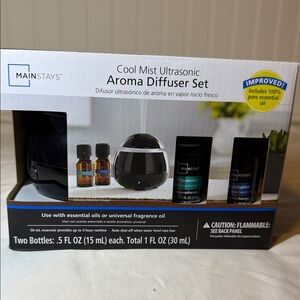 Mainstays Ultrasonic Aroma Diffuser Set - Black and Blue